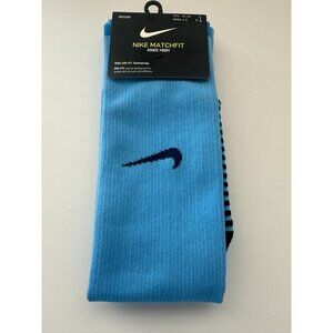 Nike MatchFit OTC Knee High Soccer Socks SM CV1956-412 Size YTH 3Y-5Y Blue
